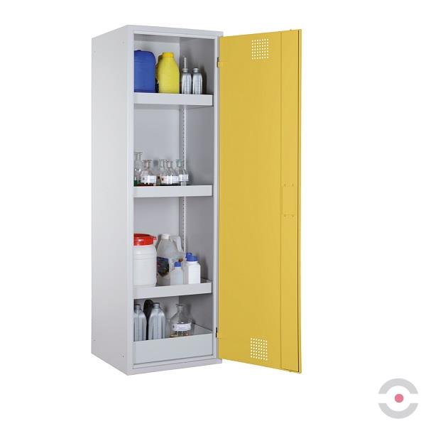 Szafa zabezpieczająca (trujące) Topserw SLIM S, 1-drzwiowa, CLA żółte, 3 półki, CHS 600