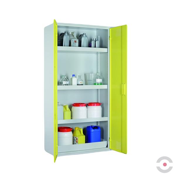 Szafa zabezpieczająca (trujące) Topserw MODUS XL, 2-drzwiowa, CLA żółte, 3 półki, CHS 1200