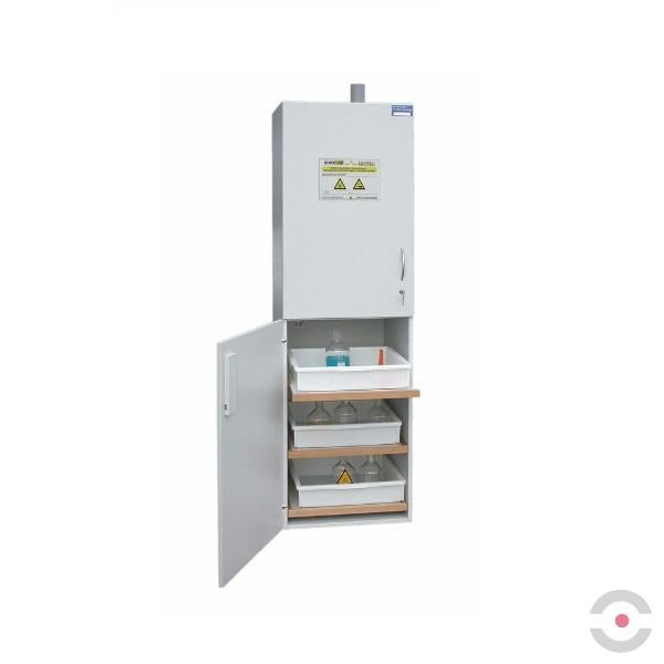 Szafa zabezpieczająca (kwasy, zasady) Topserw SLIM S, 2 komory, 4 półki wysuwane, drzwi CLA prawe