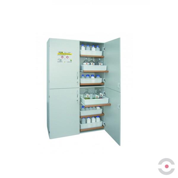 Szafa zabezpieczająca (kwasy, zasady) Topserw MODUS XL, 4 komory, 12 półek wysuwanych, drzwi CLA