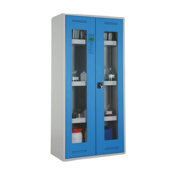 Szafa zabezpieczająca (trujące) Topserw MODUS XL, 2-drzwiowa, CLA-GL niebieskie, 3 półki, CHS 1200