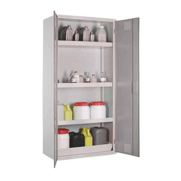 Szafa zabezpieczająca (trujące) Topserw MODUS XL, 2-drzwiowa CLA, szare, 3 półki, CHS 1200