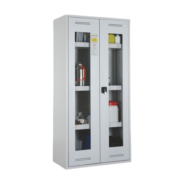 Szafa zabezpieczająca (trujące) Topserw MODUS XL, 2-drzwiowa, CLA-GL szare, 2 półki wysuwane, CHS 1200 VS