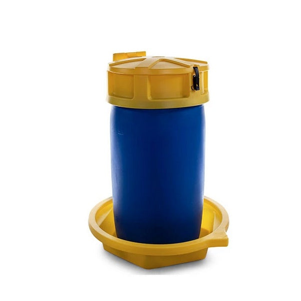 Taca ociekowa polietylenowa Topserw do beczek 200 l, żółty, DRUM TRAY