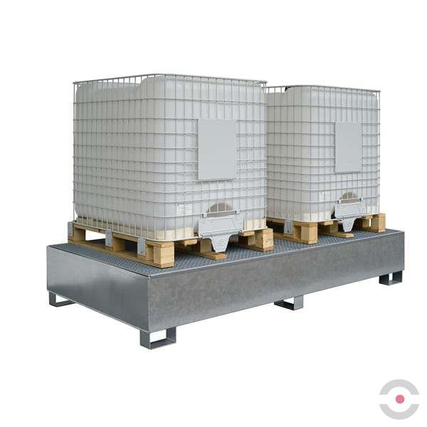 Wanna wychwytowa stalowa Topserw 1120 l, IBC 2*1000 l, stal 3 mm, ocynkowana, MEGA