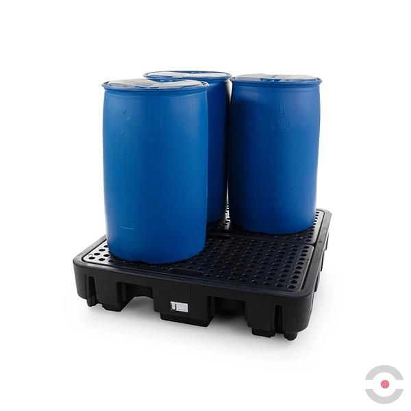 Wanna wychwytowa polietylenowa Topserw 250 l, beczka 4*200 l, kratownica, czarny, MEDIUM