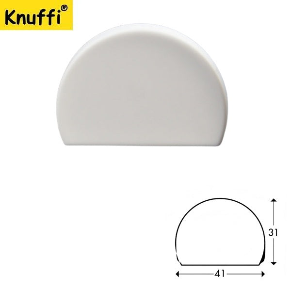 Zaślepka do profilu elastycznego Knuffi, typ C, biała, 2 szt.