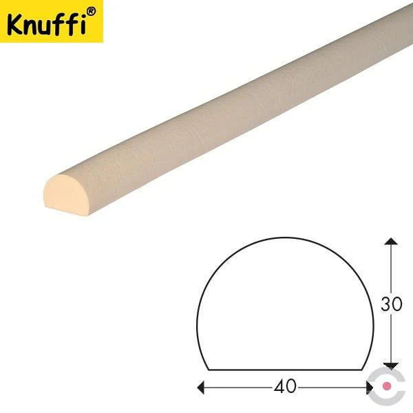 Elastyczny profil ostrzegawczo-ochronny Knuffi, typ C, biały, 50 m