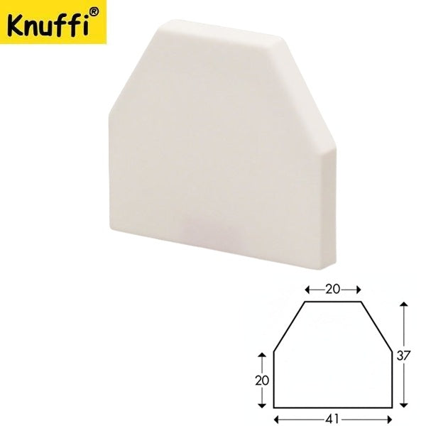 Zaślepka do profilu elastycznego Knuffi, typ CC, biała, 2 szt.