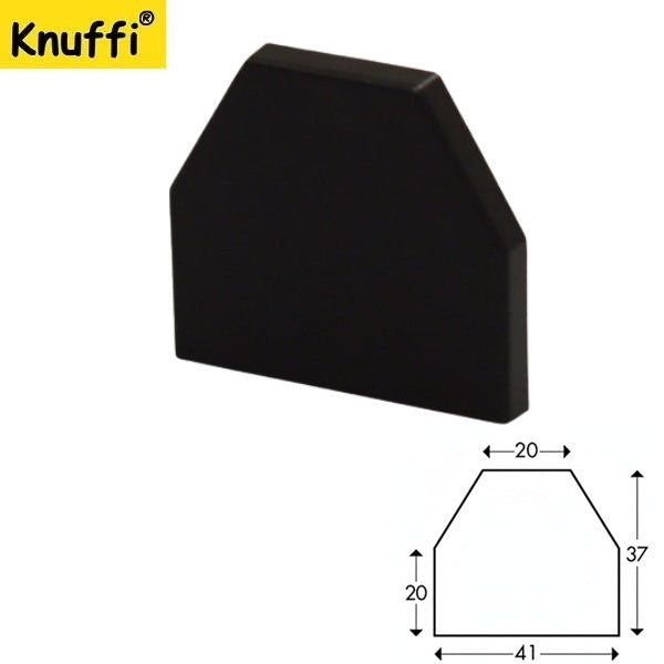 Zaślepka do profilu elastycznego Knuffi, typ CC, czarna, 2 szt.