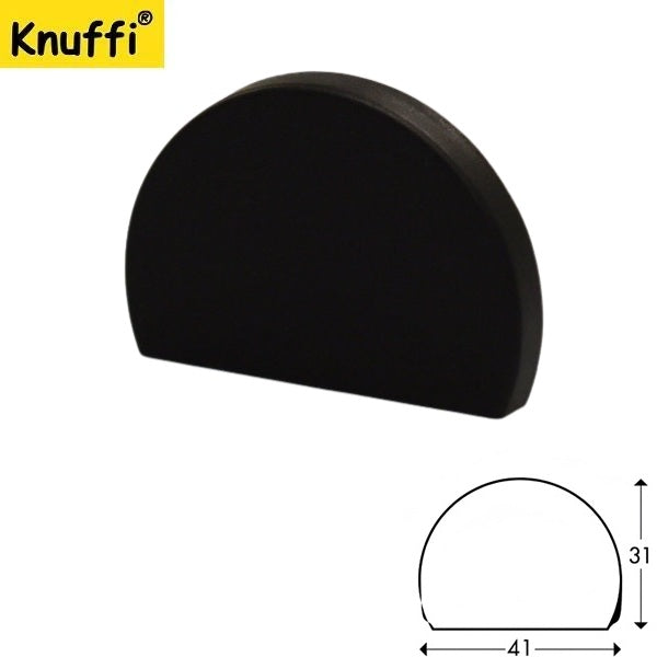 Zaślepka do profilu elastycznego Knuffi, typ C, czarna, 2 szt.