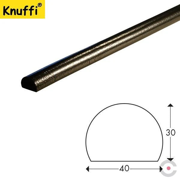 Elastyczny profil ostrzegawczo-ochronny Knuffi, typ C, czarny, 50 m