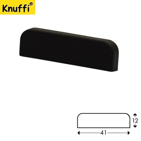 Zaślepka do profilu elastycznego Knuffi, typ F, czarna, 2 szt.