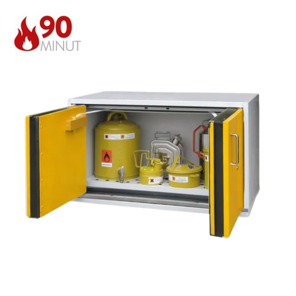 Szafa ognioodporna Topserw UNDER-90 L, 1 taca, blacha stalowa, drzwi żółte, AUS, 90 min