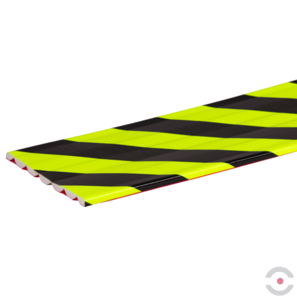 Elastyczny profil ostrzegawczo-ochronny Knuffi, typ U, uniwersalny, neon/czarny, 1000 mm