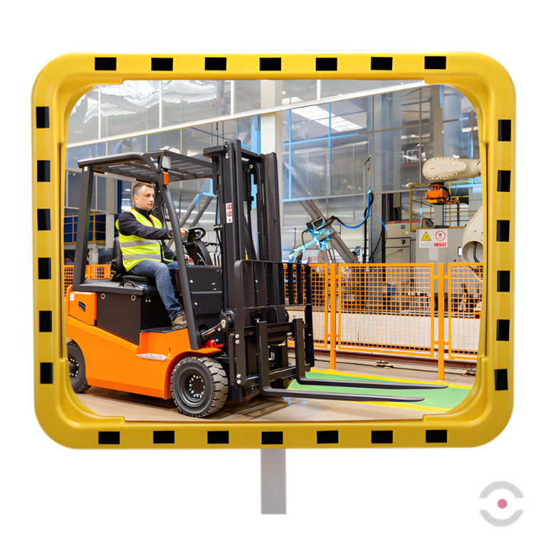 Lustro przemysłowe Dancop, Newton, 80*100 cm, akryl, żółto-czarne