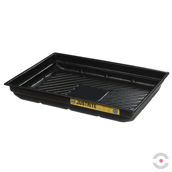 Wanienka wychwytowa polietylenowa Justrite 75 l, bez kratownicy, czarny, MINI