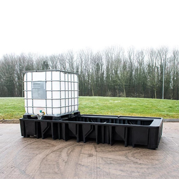 Wanna wychwytowa polietylenowa Topserw 1000 l, IBC 3*1000 l, bez kratownicy, czarny, MEGA