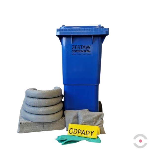 Zestaw mobilny Topserw, WHEELY 60, sorbenty uniwersalne, 59 l