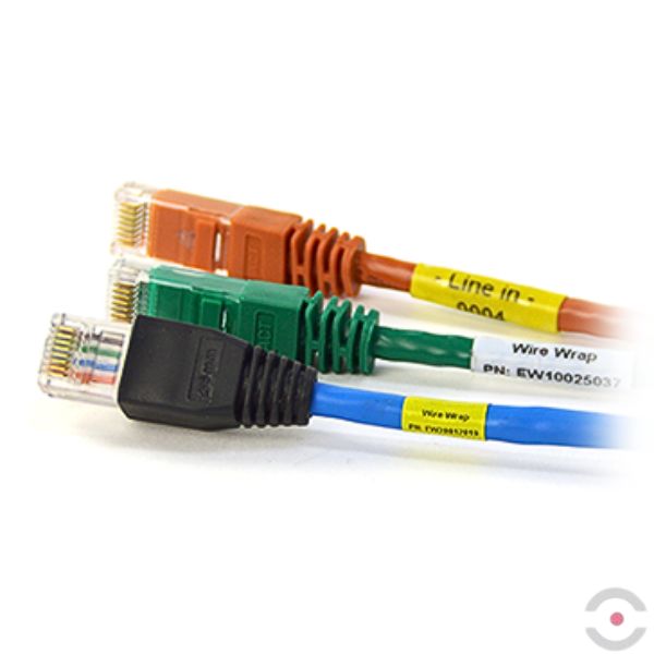 Etykiety, naklejki owijane do kabli (taśma/sztuka), S*D 25*63 mm, 1500 szt., biały