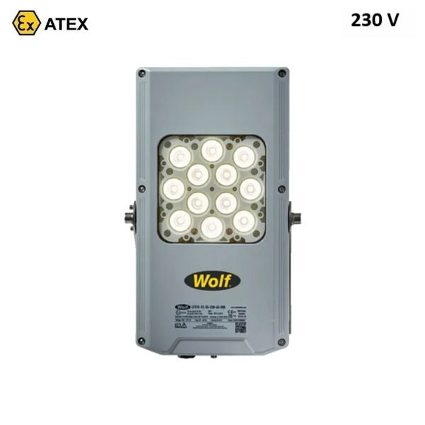 Lampa ścienno-sufitowa Ex ATEX WOLF LFX1S-12-55, zasilanie 230 V, kąt 102°, 12*LED