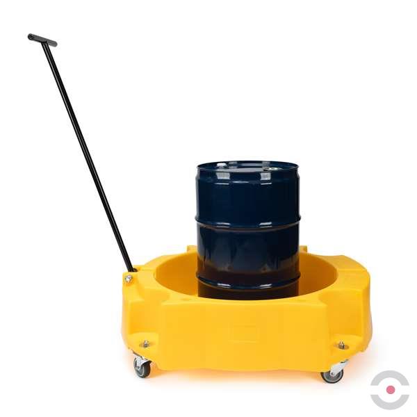 Wózek transportowy polietylenowy Topserw do beczek 200 l, żółty, DRUM DOLLY