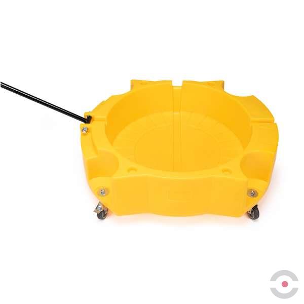 Wózek transportowy polietylenowy Topserw do beczek 200 l, żółty, DRUM DOLLY