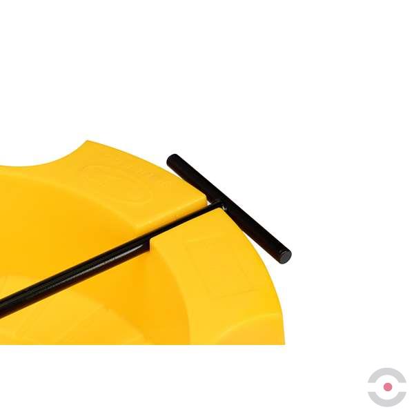 Wózek transportowy polietylenowy Topserw do beczek 200 l, żółty, DRUM DOLLY