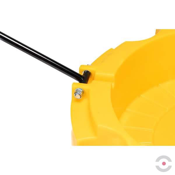 Wózek transportowy polietylenowy Topserw do beczek 200 l, żółty, DRUM DOLLY