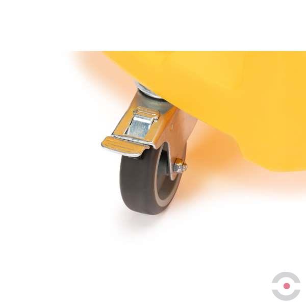 Wózek transportowy polietylenowy Topserw do beczek 200 l, żółty, DRUM DOLLY