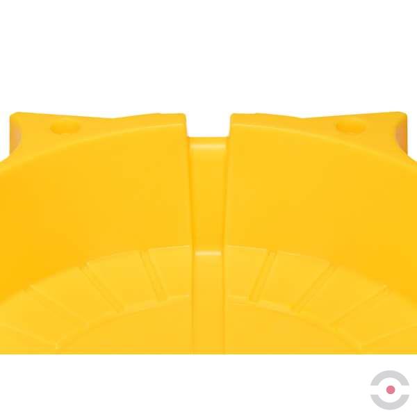Wózek transportowy polietylenowy Topserw do beczek 200 l, żółty, DRUM DOLLY