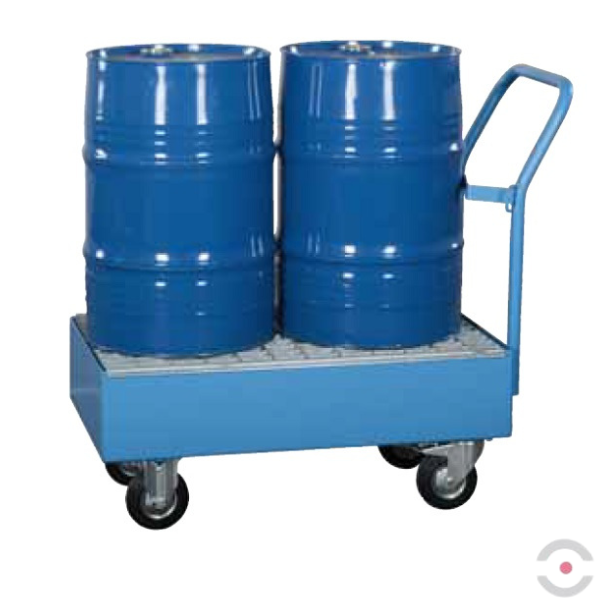 Wanna wychwytowa Topserw, mobilna 60 l, beczka 2*60 l, stal 3 mm, galwanizowana