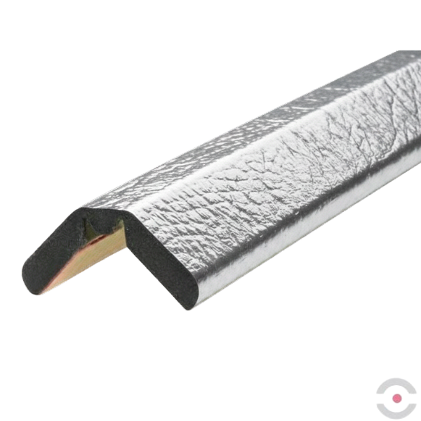 Elastyczny profil ostrzegawczo-ochronny Knuffi, typ W, srebrny, 5000 mm