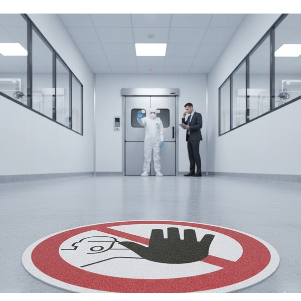 Znacznik podłogowy „Zakaz dla nieupoważnionych”, koło, 400 mm