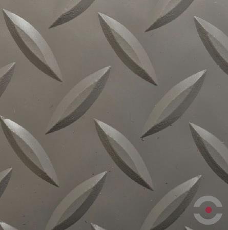 Wykładzina (chodnik, mata) przemysłowa Notrax, zabezpieczająca, 122 cm x 22,8 m x 4 mm, profil blacha ryflowana, obszar suchy/mokry, kolor szary