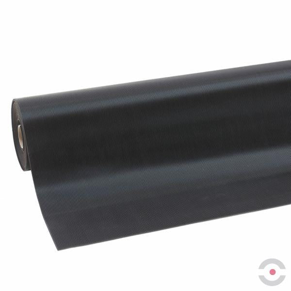 Wykładzina (chodnik, mata) Notrax, 750 Rib ‘n’ Roll 3 mm, zabezpieczająca, 100 cm x mb, drobnorowkowa, obszar suchy, czarny
