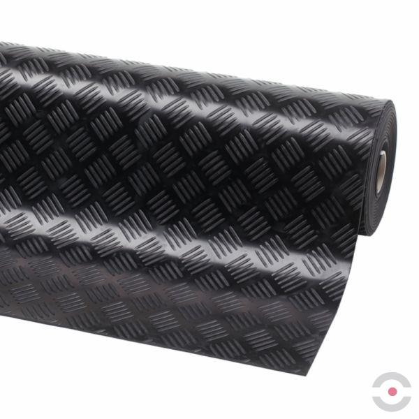 Mata antypoślizgowa Notrax, 746GR Check’n’Roll™ 3 mm, nitrylowa, zabezpieczająca, 140 cm x 10 m, profil przemysłowy, obszar suchy/zaolejony, czarny