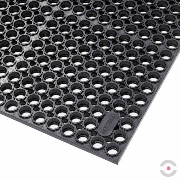 Mata ergonomiczna Notrax, 563 Sanitop Deluxe, gumowa, modułowa, 91 cm x 152 cm, obszar mokry, czarny