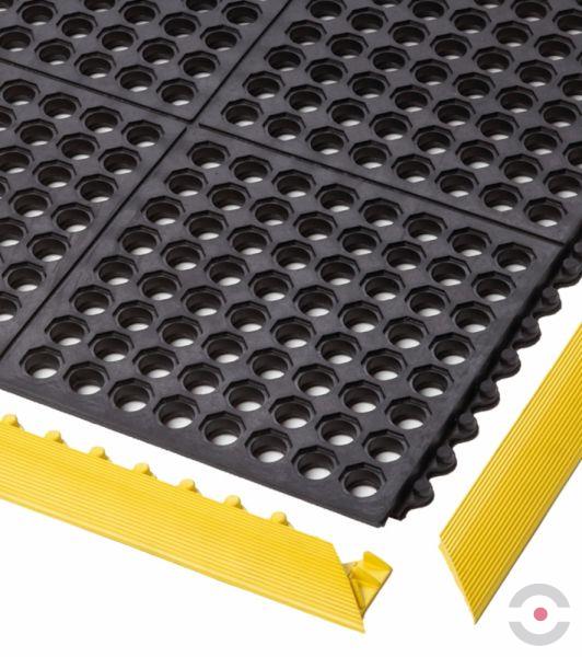 Mata ergonomiczna Notrax, 650SFR Cushion Ease Nitrile FR, modułowa, mb x mb, obszar mokry/zaolejony, czarny