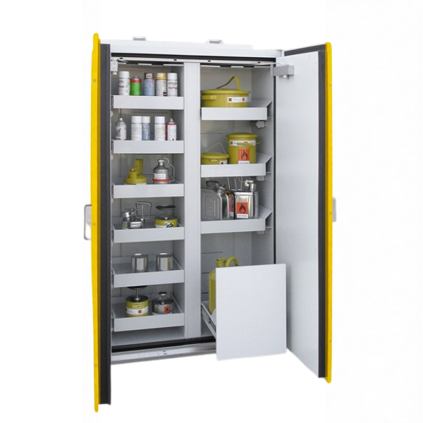 Szafa ognioodporna Topserw PRIME-90 XL-2, 10 półek/1 szuflada wysuwane, drzwi żółte, SiS ES, 90 min