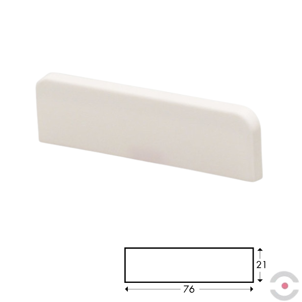 Zaślepka do profilu elastycznego Knuffi, typ S, biała, 2 szt.