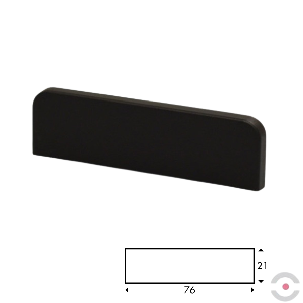 Zaślepka do profilu elastycznego Knuffi, typ S, czarna, 2 szt.