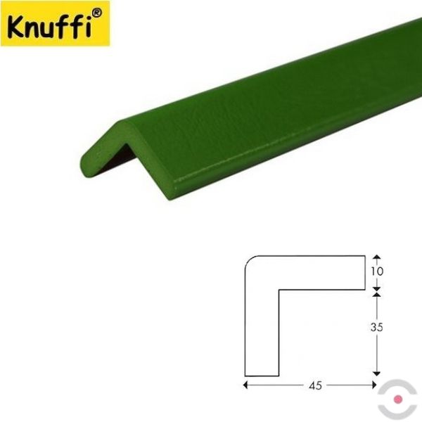 Elastyczny profil ostrzegawczo-ochronny Knuffi, typ H, zielony, 1000 mm