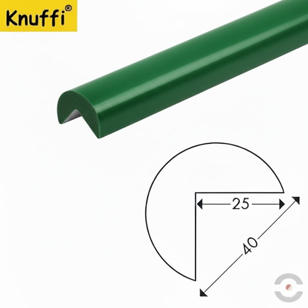 Elastyczny profil ostrzegawczo-ochronny Knuffi, typ A, zielony, 1000 mm