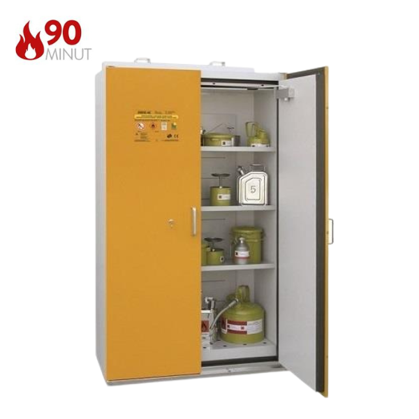 Szafa ognioodporna Topserw SAFE-90 XL, 3 półki, blacha stalowa, drzwi żółte, SiS, 90 min