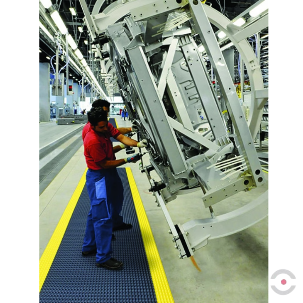 Mata ergonomiczna Notrax, 782 Sky Trax, laminowana, 60 cm x mb, obszar suchy, czarny/żółty